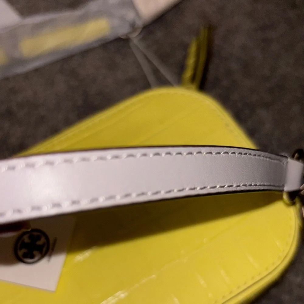 Tory Burch Yellow Crossbody Camera Bag with Gold Hardware - Picture 7 of 7